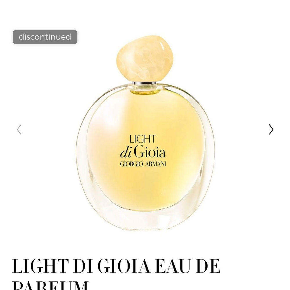 Giorgio Armani Light di Gioia– Pale Yellow Bottle